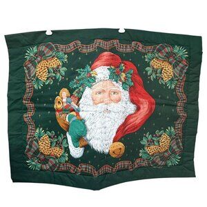 Christmas Pillowcase Standard Size Cotton Blend Holiday Pillow Sham Santa Claus